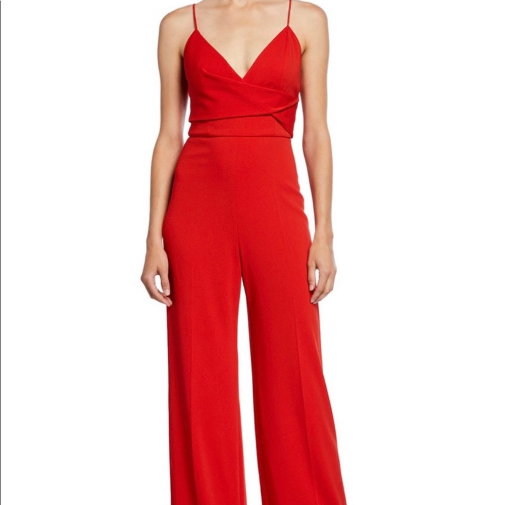 Jay Godfrey Cherry Red Tremblay Jumpsuit